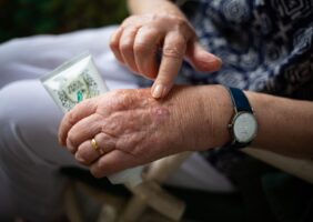 Elderly womans hands