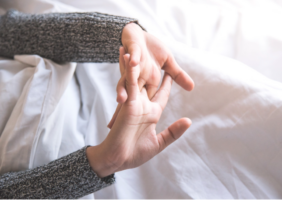 morning stretch in bed