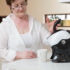 Elderly Woman using the Uccello Kettle to make tea